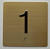 1 ST FLOOR Elevator Jamb Plate BUILDING SIGNWith Braille and raised number-Elevator FLOOR 1 number BUILDING SIGN