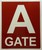 Gate A SAFETY SIGN