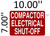 COMPACTOR ELECTRICAL SHUT OFF   Fire Department Sign