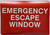 EMERGENCY ESCAPE WINDOW Decal/STICKER