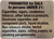 PROHIBITED FOR SALE TO PERSON UNDER 21: CIGARETTESS, CIGARS SIGN- NYC REQUIRED DOB SIGN