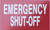 Emergency Shut-Off   Fire Department Sign