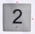 Elevator JAMB Plate with Braille - Elevator Floor Number Brush SILVER
