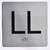 Elevator JAMB Plate with Braille - Elevator Floor Number Brush SILVER