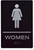 RESTROOM SIGN Tactile Graphics Grade 2 Braille Text with raised letters, Material: Aluminum, Safety Sign for Office, school Hospital, brush BLACK