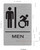 RESTROOM SIGNAGE Tactile Graphics Grade 2 Braille Text with raised letters, Material: Aluminum, Safety SIGNAGE for Office, school Hospital, brush BLACK
