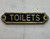 Cast Aluminum TOILET Signrestroom SAFETY SIGN