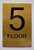 Stair and floor DOB SIGN Raised letters , Raised Image & Grade 2 Braille - Includes Red Adhesive pad for Easy Installation