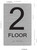 Stair and floor DOB SIGN Raised letters , Raised Image & Grade 2 Braille - Includes Red Adhesive pad for Easy Installation