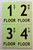 Floor Number set Sign  Metal Floor Signs, Aluminum Signs for First, Second, Third, Fourth Floor SIGN