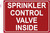 SPRINKLER CONTROL VALVE INSIDE HPD SIGN