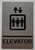 ELEVATOR HPD SIGN Raised letters, Raised Image & Grade 2 Braille - Includes Red Adhesive pad for Easy Installation