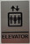 ELEVATOR COMPLIANCE SIGNRaised letters, Raised Image & Grade 2 Braille - Includes Red Adhesive pad for Easy Installation