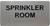 SPRINKLER ROOM SIGNAGE Raised letters & Grade 2 Braille - Includes Red Adhesive pad for Easy Installation