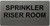 SPRINKLER RISER ROOM SIGNAGE Raised letters & Grade 2 Braille - Includes Red Adhesive pad for Easy Installation