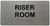 RISER ROOM SIGNAGE Raised letters & Grade 2 Braille - Includes Red Adhesive pad for Easy Installation