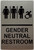 GENDER NEUTRAL RESTROOM ACCESSIBLE COMPLIANCE SIGNRaised letters, RAISED IMAGE & Grade 2 Braille - Includes Red Adhesive pad for Easy Installation