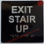 EXIT STAIR UP HPD SIGN Raised letters & Grade 2 Braille - Includes Red Adhesive pad for Easy Installation