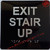 EXIT RAMP UP DOB SIGN Raised letters & Grade 2 Braille - Includes Red Adhesive pad for Easy Installation