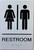 RESTROOM COMPLIANCE SIGNwith Raised letters/Image & Grade 2 Braille - Includes Red Adhesive pad for Easy Installation