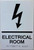 Electrical Room COMPLIANCE SIGNwith Raised letters/Image & Grade 2 Braille - Includes Red Adhesive pad for Easy Installation
