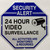 Security Alert 24 HOURS VIDEO SURVEILLANCE BUILDING SIGN