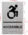ACCESSIBLE SIGNAGE with Raised letters/Image & Grade 2 Braille - Includes Red Adhesive pad for Easy Installation