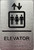Elevator number sign with Raised letters/Image & Grade 2 Braille - Includes Red Adhesive pad for Easy Installation