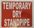 TEMPORARY DRY STANDPIPE  Hpd Sign