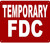 TEMPORARY FIRE DEPARTMENT CONNECTION SIGN