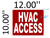 HVAC ACCESS   Fire Department Sign