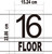 GLOW IN DARK FLOOR NUMBER SIGN- THE GLOWMARK LINE