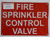 SPRINKLER CONTROL VALVE   Signage