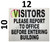 VISITORS PLEASE REPORT TO OFFICE BEFORE ENTERING BUILDING DOB SIGN