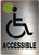 ACCESSIBLE Arrow Sign