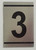NUMBER DOB SIGN -3 -BRUSHED ALUMINUM