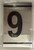 NUMBER BUILDING SIGN-9-BRUSHED ALUMINUM