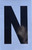 Apartment Number SignLetter N  - Porte D'argent line