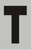 Apartment Number SignLetter T R  - Porte D'argent line