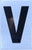 Apartment Number SignLetter V  - Porte D'argent line
