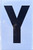 Apartment Number SignLetter Y  - Porte D'argent line