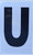 Apartment Number SignLetter U  - Porte D'argent line