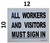 All Workers and Visitors Must DOB SIGN -