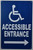 Wheelchair Accessible Entrance Right Arrow Sign-Tactile Signs