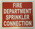 FIRE DEPARTMENT SPRINKLER CONNECTION   Signage