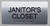 Janitors Closet Sign-Tactile Signs  Silver-Tactile Touch Braille Sign-Tactile Signs