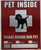 Pets Inside - Please Rescue Our pet HPD SIGN