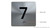 7TH Floor Elevator Jamb Plate Sign- with Braille and Raised Number-Elevator Floor Number Sign-