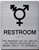 Gender Neutral Symbols Restroom Wall BUILDING SIGN