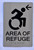 Area of Refuge Sign-Tactile Signs  Left Arrow Area of Refuge Sign-Tactile Signs  Left Arrow